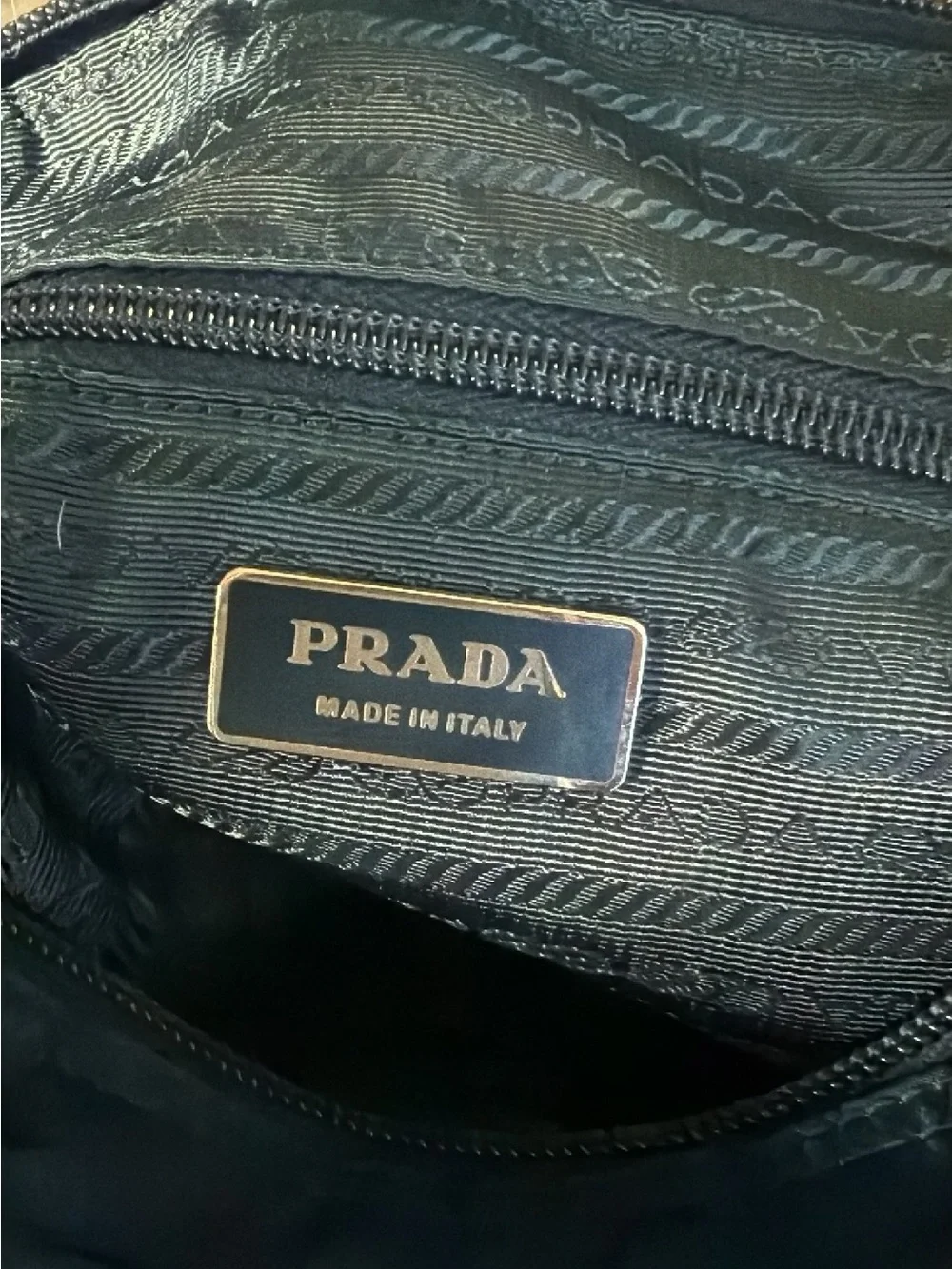 Prada Authentic unisex Navy Nylon Crossbody Bag